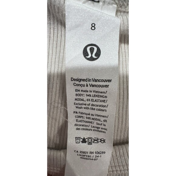 Lululemon Hold Tight Short Sleeve Shirt, Bone Size 8 - Picture 5 of 5